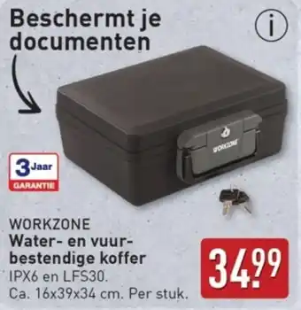 ALDI Workzone Water en Vuurbestendige Koffer aanbieding