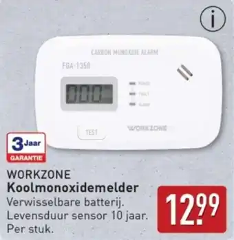 ALDI Workzone Koolmonoxidemelder aanbieding