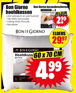 Dirk Bon Giorno hoofdkussen aanbieding