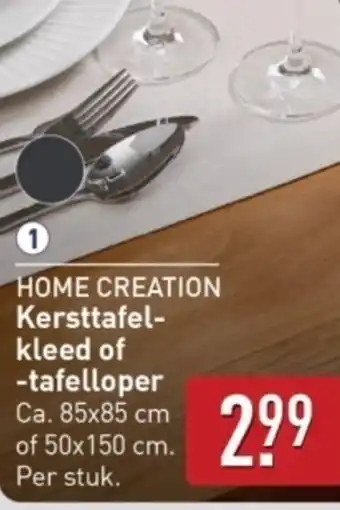 ALDI Home Creation Kersttafelkleed of Tafelloper aanbieding