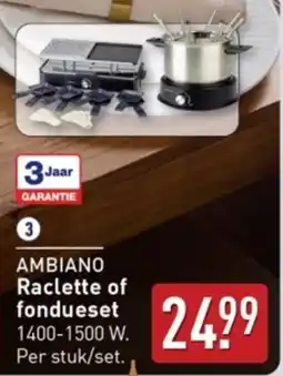 ALDI Ambiano Raclette of Fondueset aanbieding