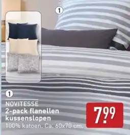 ALDI Novitesse Flanellen Kussenslopen aanbieding