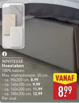 ALDI Novitesse Hoeslaken aanbieding