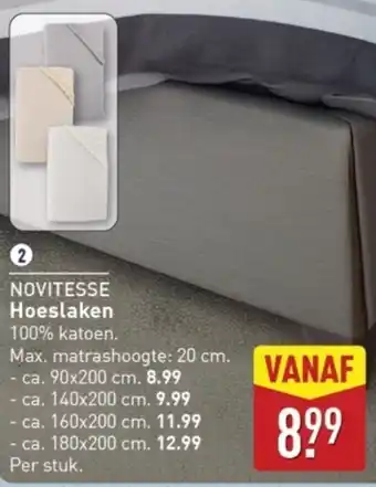 ALDI Novitesse Hoeslaken aanbieding