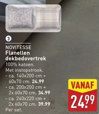 ALDI Novitesse Flanellen dekbedovertrek aanbieding