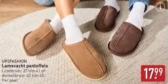 ALDI Up2Fashion Lamsvacht Pantoffels aanbieding