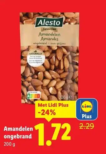 Lidl Amandelen ongebrand aanbieding