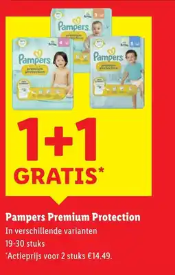 Lidl Pampers premium protection aanbieding