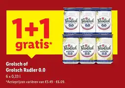 Lidl Grolsch of Grolsch Radler 0.0 aanbieding