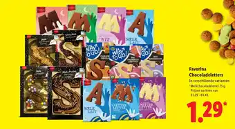 Lidl Favorina Chocoladeletters aanbieding