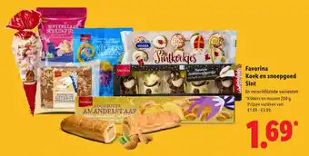 Lidl Favorina koek en snoepgoed sint aanbieding