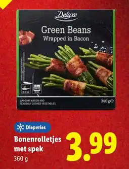 Lidl Bonenrolletjes met spek aanbieding