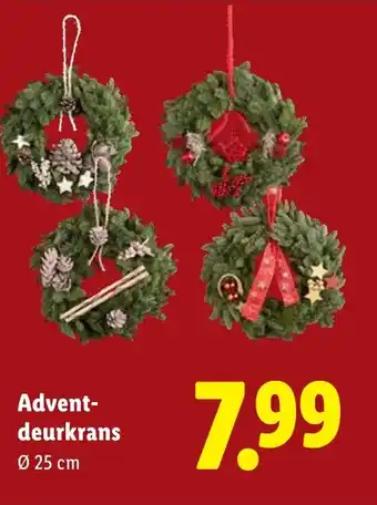 Lidl Advent deurkrans aanbieding