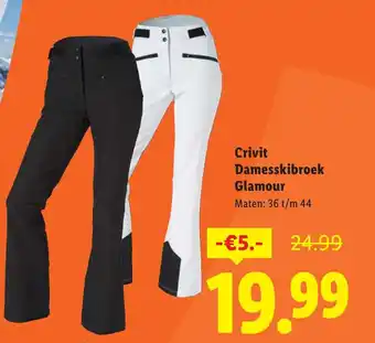 Lidl Crivit damesskibroek glamour aanbieding