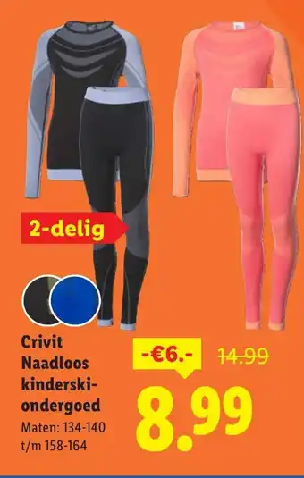 Lidl Crivit Naadloos kinderski ondergoed aanbieding