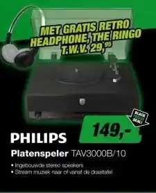 EP Philips The Stevie TAV3000B/10 & The Ringo TAH2000BK aanbieding