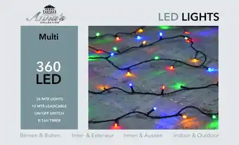 Pets Place Anna's Collection Led Verlichting Met Trafo - Kerstverlichting - 36 m Multi-Color 360 led aanbieding