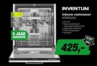 EP Inventum IVW6025A Inbouw Vaatwasser aanbieding
