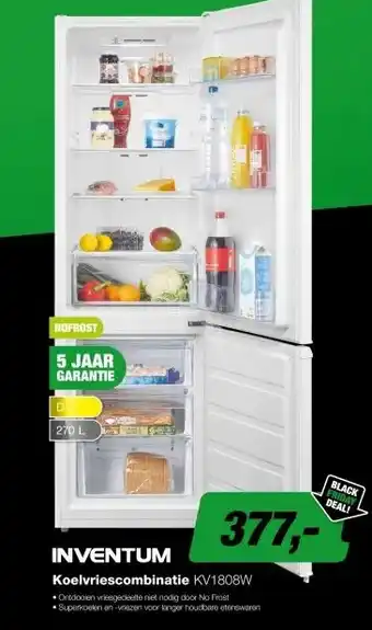 EP Inventum KV1808W Koel-vriescombinatie aanbieding