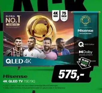 EP Hisense 75E79Q QLED 4K Smart TV aanbieding