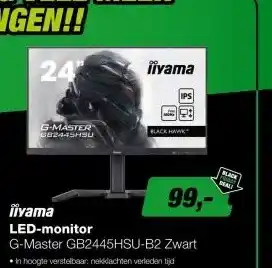 EP Iiyama G-Master GB2445HSU-B2 LED-monitor - Zwart aanbieding