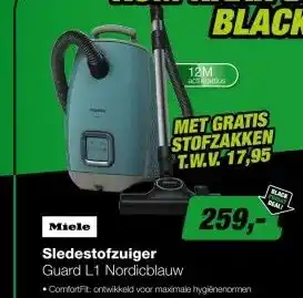 EP Miele Guard L1 Stofzuiger met Zak - Nordicblauw aanbieding