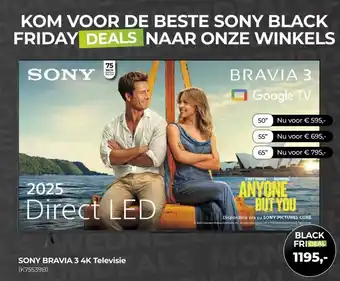 EP Beerepoot SONY BRAVIA 3 4K Televisie aanbieding