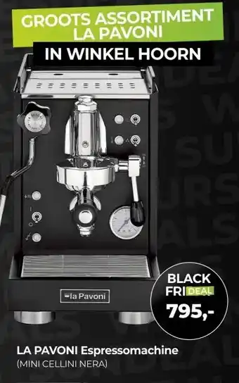 EP Beerepoot LA PAVONI Espressomachine aanbieding