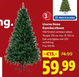 Lidl Livarno home kunstkerstboom aanbieding