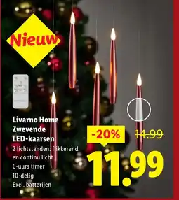 Lidl Livarno home zwevende led kaarsen aanbieding