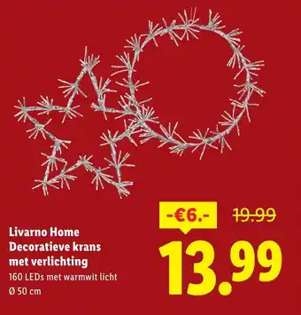 Lidl Livarno Home Decoratieve krans met verlichting aanbieding