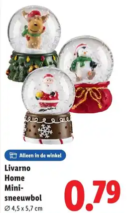 Lidl Livarno Home Mini sneeuwbol aanbieding