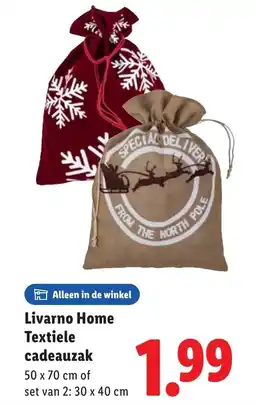 Lidl Livarno Home Textiele cadeauzak aanbieding