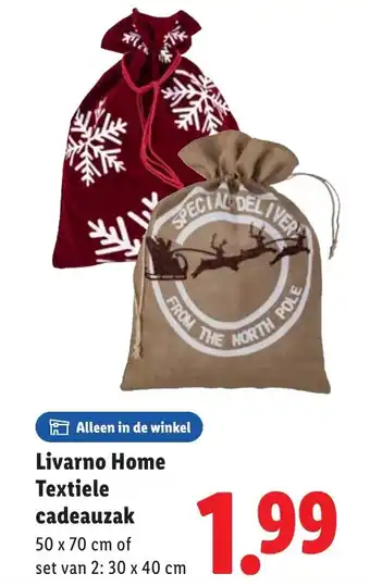 Lidl Livarno Home Textiele cadeauzak aanbieding