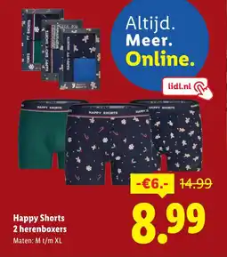 Lidl Happy Shorts 2 herenboxers aanbieding