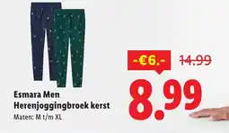 Lidl Esmara Men Herenjoggingbroek kerst aanbieding