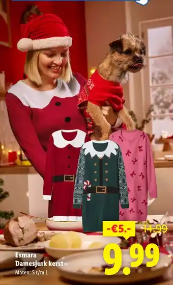 Lidl Esmara Damesjurk kerst aanbieding