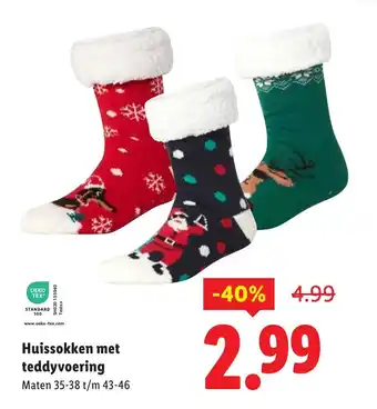 Lidl Huissokken met teddyvoering aanbieding
