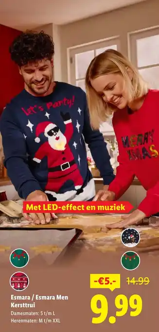Lidl Esmara / Esmara Men Kersttrui aanbieding