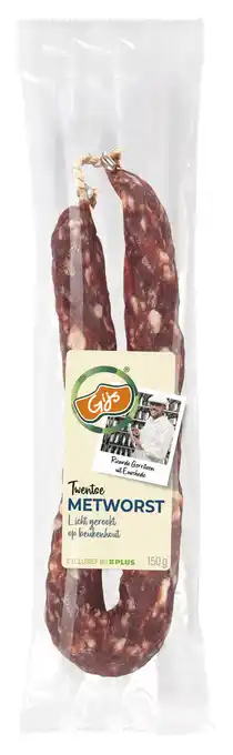 PLUS GIJS Metworst aanbieding