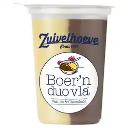 PLUS Zuivelhoeve Boer'n vla choco vanille aanbieding