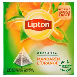 PLUS Lipton Groene Thee Mandarin Orange aanbieding