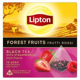 PLUS Lipton Zwarte thee Forest Fruit aanbieding