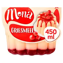 PLUS Mona Griesmeelpudding met rode bessensaus aanbieding