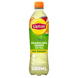 PLUS Lipton Ice tea sparkling green citrus zero aanbieding
