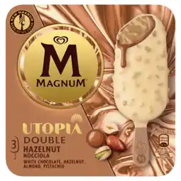 PLUS Magnum Magnum Double Hazelnut Sticks 3x85ml aanbieding