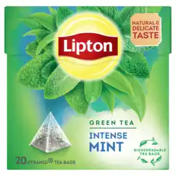 PLUS Lipton Green intense mint Thee aanbieding