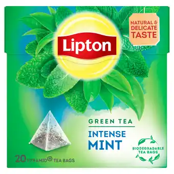 PLUS Lipton Green intense mint Thee aanbieding