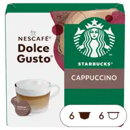 PLUS Starbucks Dolce gusto koffiecups cappuccino aanbieding