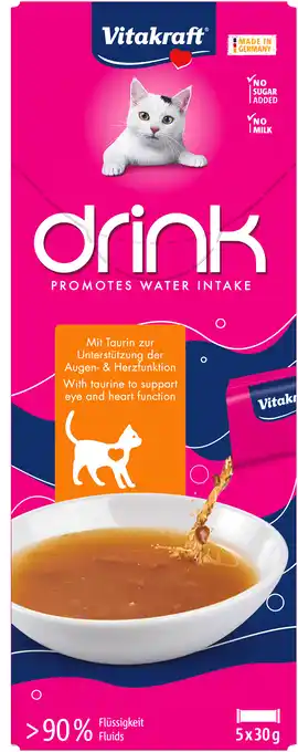 PLUS Vitakraft drink kip taurine aanbieding